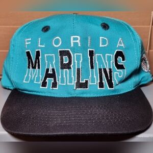 Vintage 90s Florida Marlins Hat Cap Snapback MLB 🔥